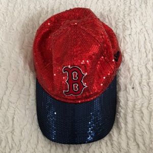 PINK Glitter Red Sox Hat